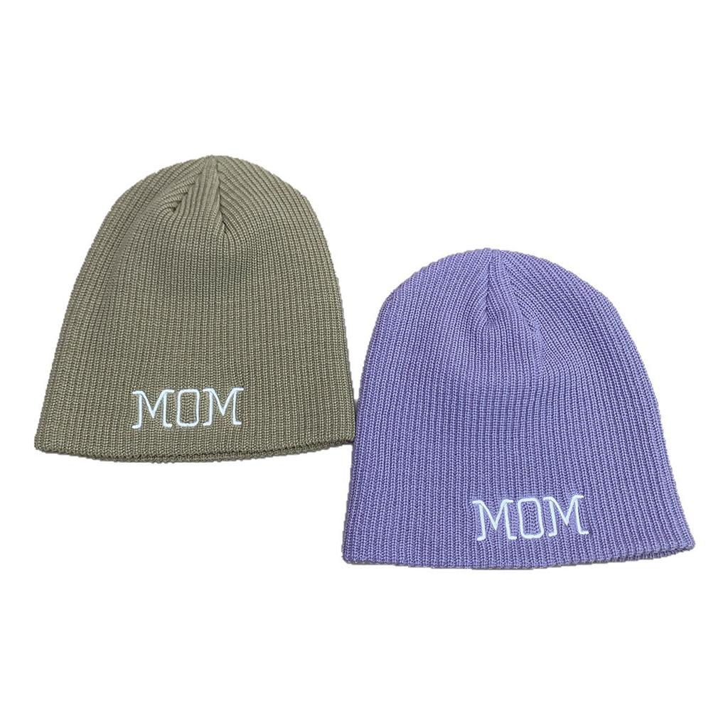 Autumn and Winter Design Simple Parents Letter Embroidery Knitted Hat Men and Women Warm Personality Cold Hat Pullover Hat