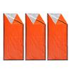 3pcs Emergency Sleeping Bag Thermal Rainproof Windproof Lightweight Survival Sleeping Bag for Camping Hiking Outdoor Envelope Sleeping Bag with Whistl
