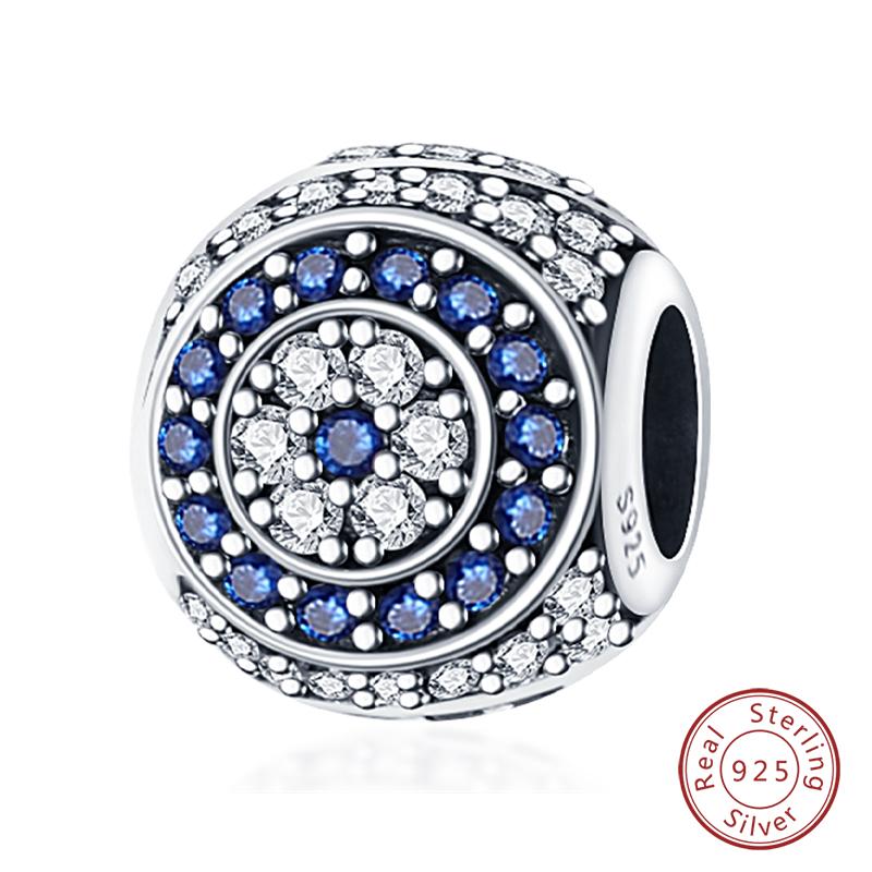 Fit 925 Silver Charms Beads Mysterious Devil's Eye Fatima's Hand Pendant Charms For Women Fine DIY Jewelry