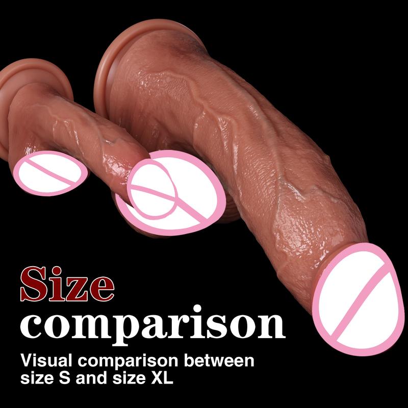New Realistic Soft Double Silicone Big Dildo 3 Colors Penis 4 Sizes Vaginal Masturbation Suction Cup Dick Woman Anal Sex Toy