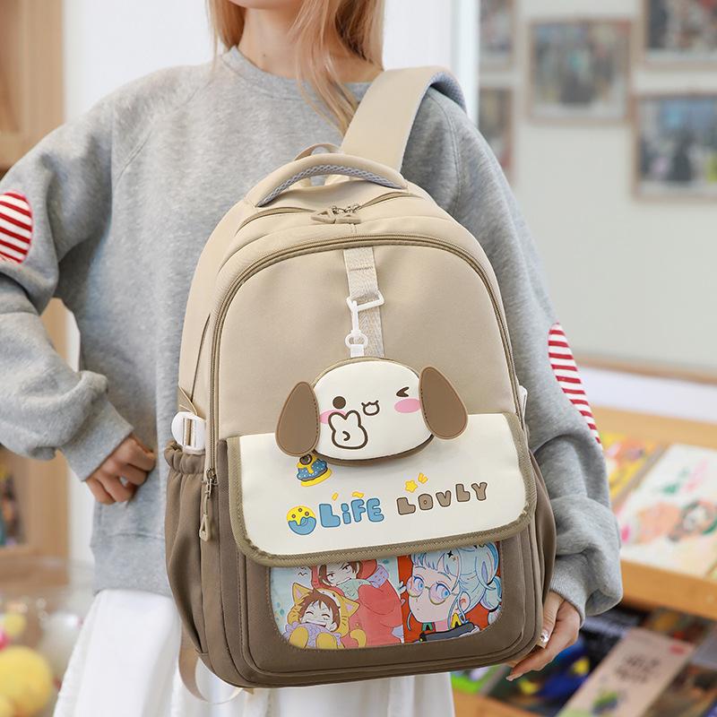 Schoolbag female new high-value Japanese fresh, sweet and cute puppy backpack grade 1-1 junior high school backpack
