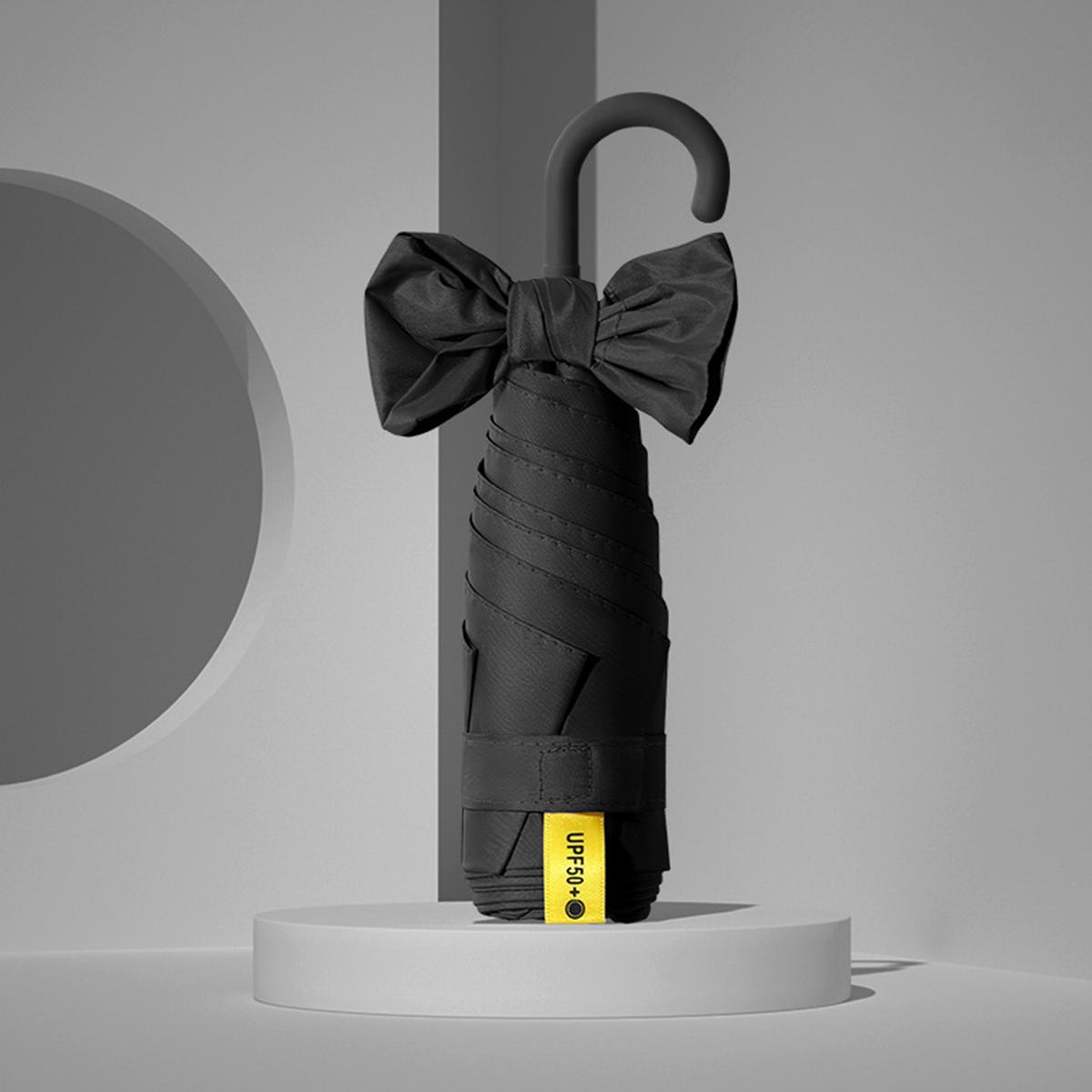 

Сверхлегкий и компактный портативный капсульный зонт с защитой от ультрафиолета, мини-пятикратный зонт чёрный