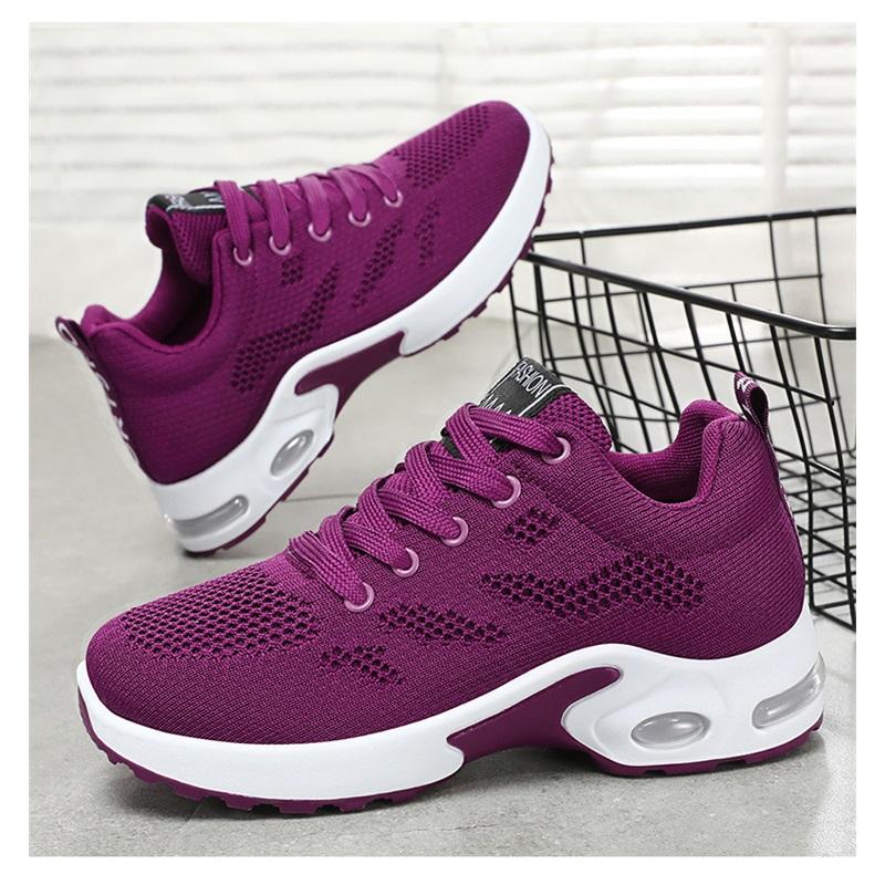 2026 Spring Plus Size Women's Shoes Air Cushion Soft Sole Breathable Casual Running Sports Shoes