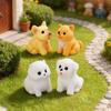 9 PEÇAS/CONJUNTO Artesanato em Resina Figura Miniatura Pequena Para Bonsai Micropaisagem Jardim de Fadas Decoração Cachorrinho Fofo Animal Decoração