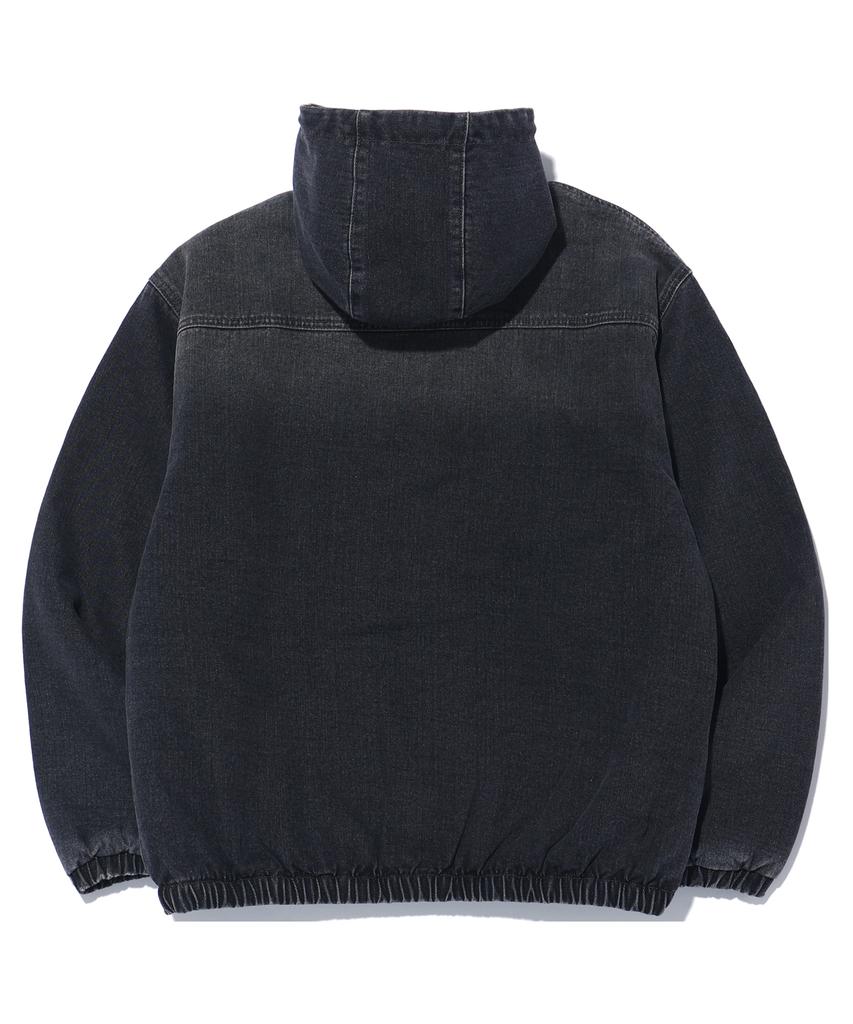 Annoyed Daily Denim Padded Hoodie Zip-Up Lq1Ju024_Black