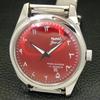 HAND-WINDING VINTAGE HMT JANATA INDIAN MENS ARABIC RED DIAL WATCH a441034-4