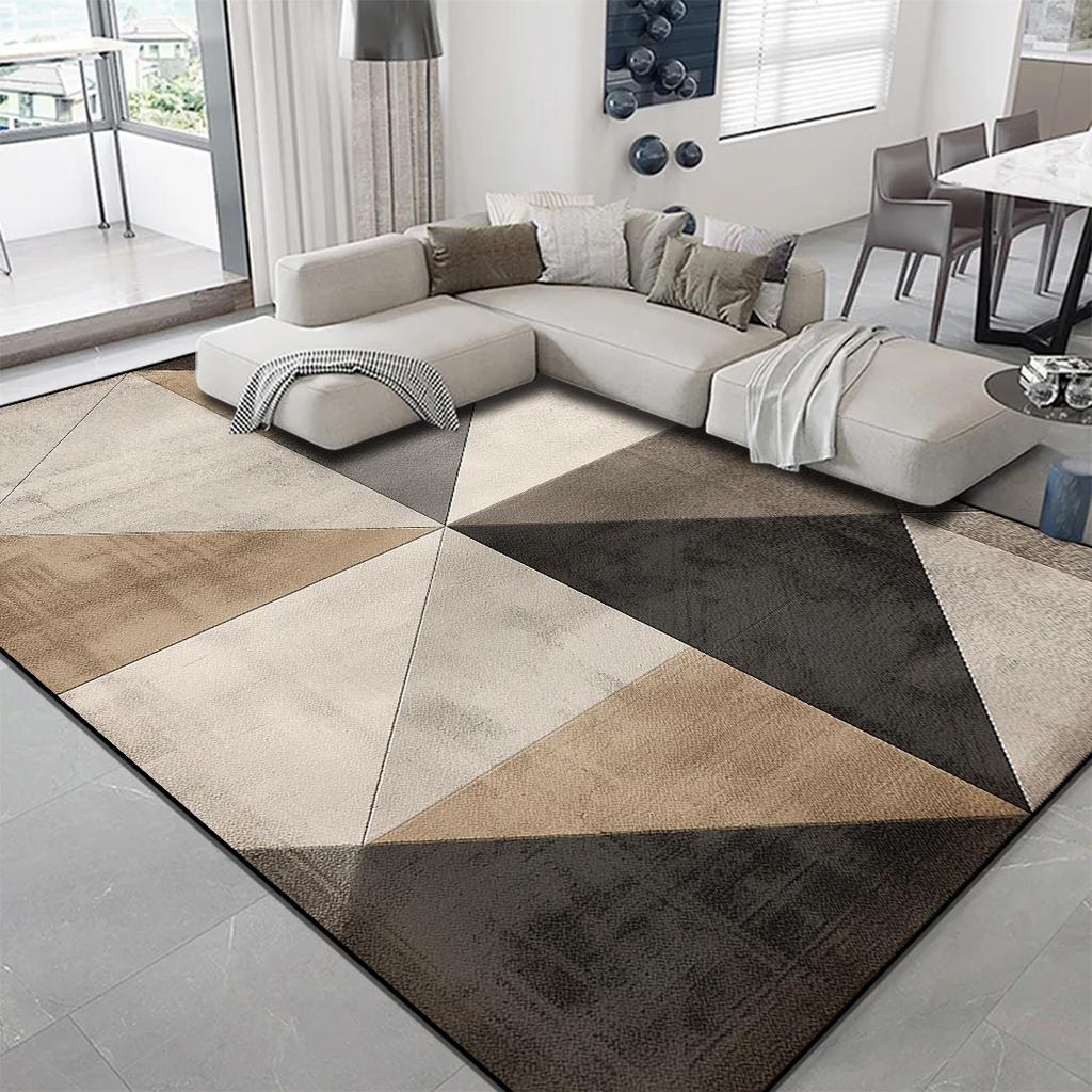 Nordic Light Luxury Living Room Rugs Sofa Coffee Tables Carpets Modern Geometric Bedroom Balcony Home Cloakroom Floor Mats