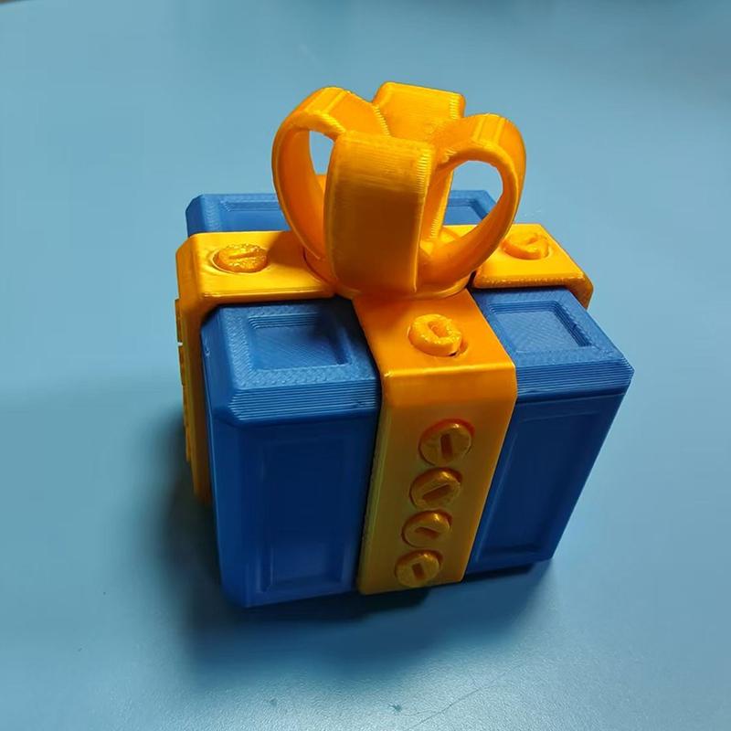1 шт. Большая надоедливая коробка для розыгрышей с винтами, 3D-печатная подарочная коробка, контейнер для денег/карточек, рождественский подарок