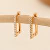 Gold Multi-Style Zircon Hoop Earrings for Women