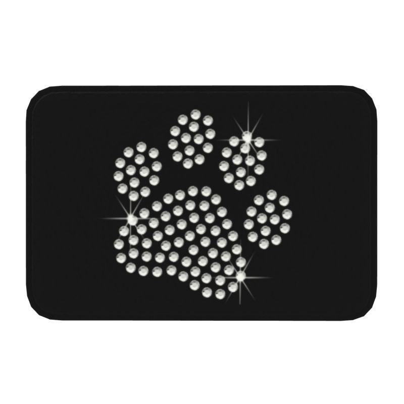 Buntes HundePfotenMuster Willkommen Eingangstür Matte Rutschfeste Teppiche für Schlafzimmer Dekor Heim Wohnzimmer Dekoration Küchenboden Matte