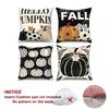 4Pcs/Set Fall Pumpkin Throw Pillow Covers, Hello Fall Polka Dot Cushion Cases, Polyester/Linen, Boho Farmhouse Home Decoration