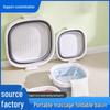 Large Portable Folding Basin for Face Wash, Vegetable Cleaning, and Laundry - Thickened Plastic for Dorms and Households.