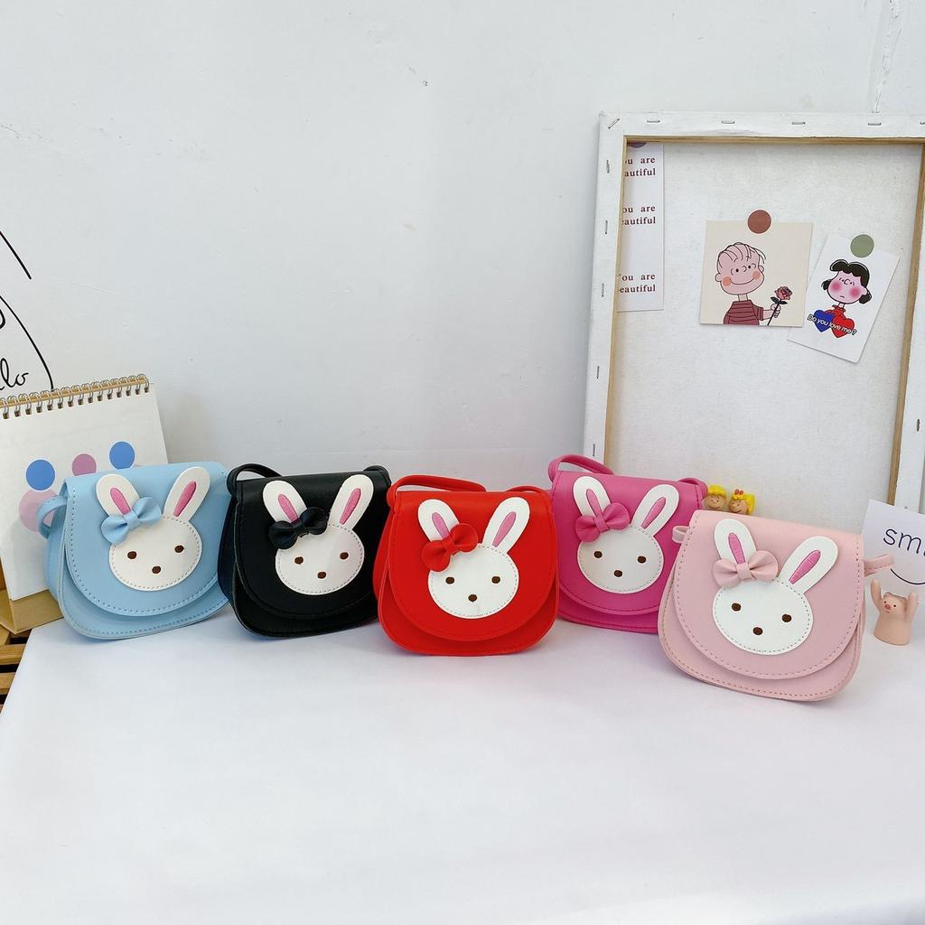 Dětské doplňky Malá taška přes rameno Roztomilý králík Dívčí malé crossbody tašky Kreslená dětská mini peněženka na mince Kabelky