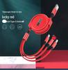 100W Type-C 3-in-1 Fast Charging Cable for Huawei, Android, and Apple Devices