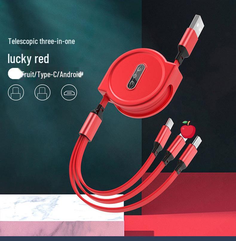 100W Type-C 3-in-1 Fast Charging Cable for Huawei, Android, and Apple Devices