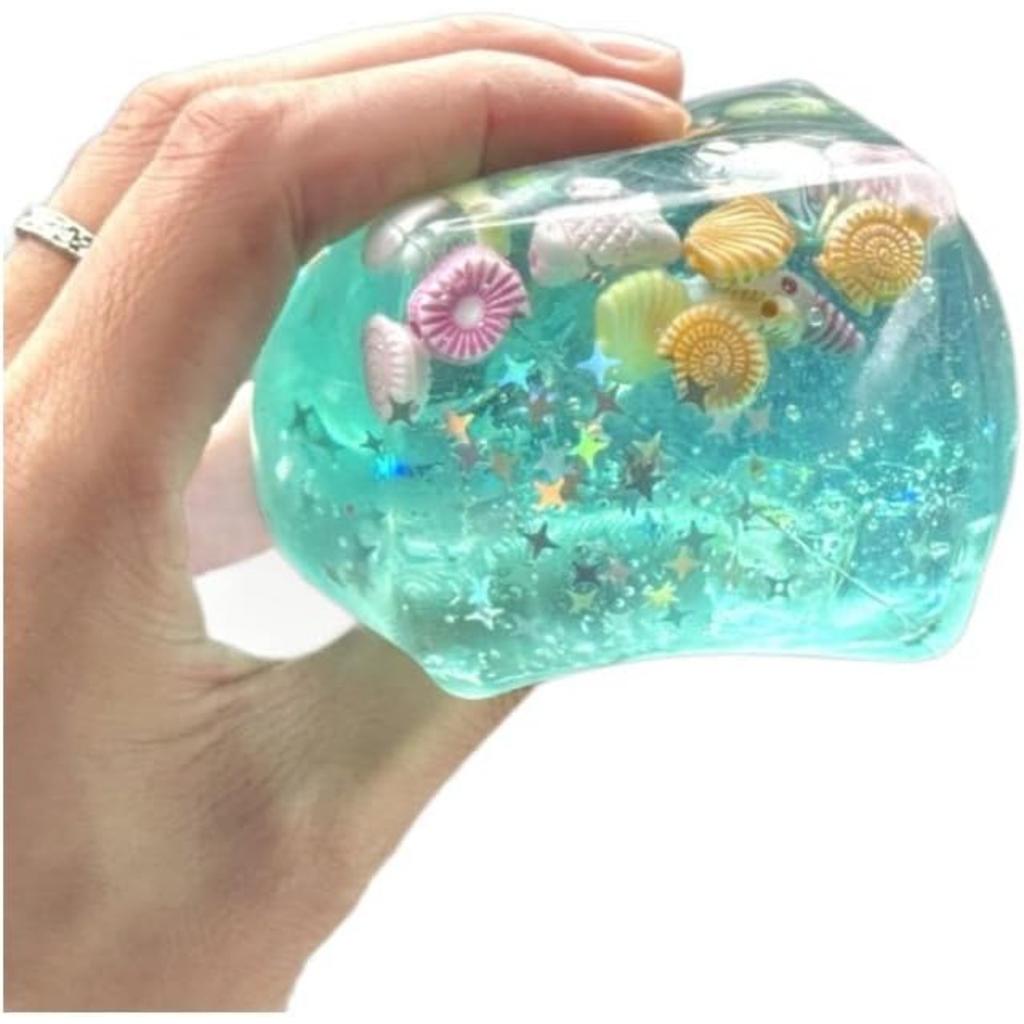 Ice Cubes Marine Shells Squishies Toy,Soft Slow Rise Squishy Stress Relief Toy, Ice Cube Soft Stress Relief Toy for Adults Anxiety Relief(1PCS)