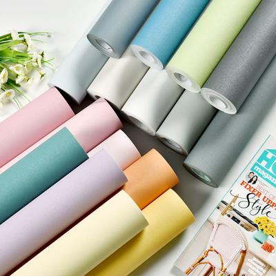 Matte PVC DIY Self Adhesive Decorable Film Vinyl Wall Stickers Kitchen Cabinets Bedroom Furniture Waterproof Oilproof Wallpapers