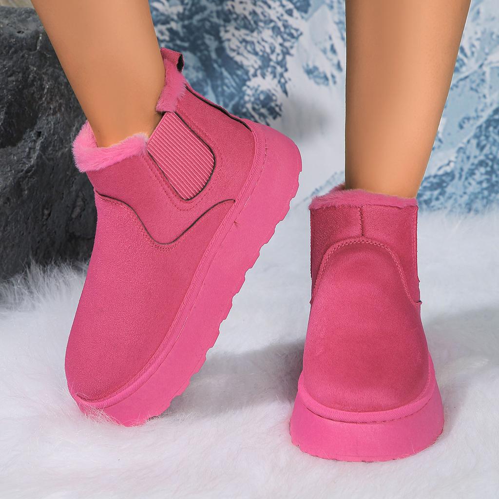 Large Size Short Boots, Thick-soled Women's Snow Boots, Winter Plus Velvet Thickened Feet, Warm Bread Cotton Boots
