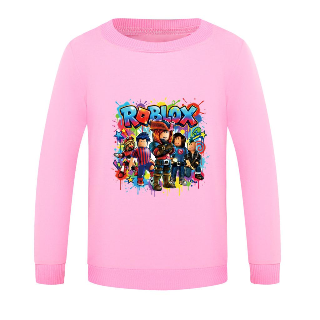 5578 Kids Boys Girls Roblox Printed Outdoor Round Neck Long Sleeves Sweatshirt