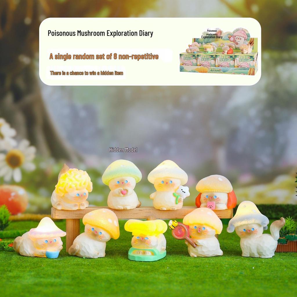 Whimsical Meow Collection Blind Box: Healing Kitten Resin Figurine Gift for Friends, Classmates, and Dorm Decor