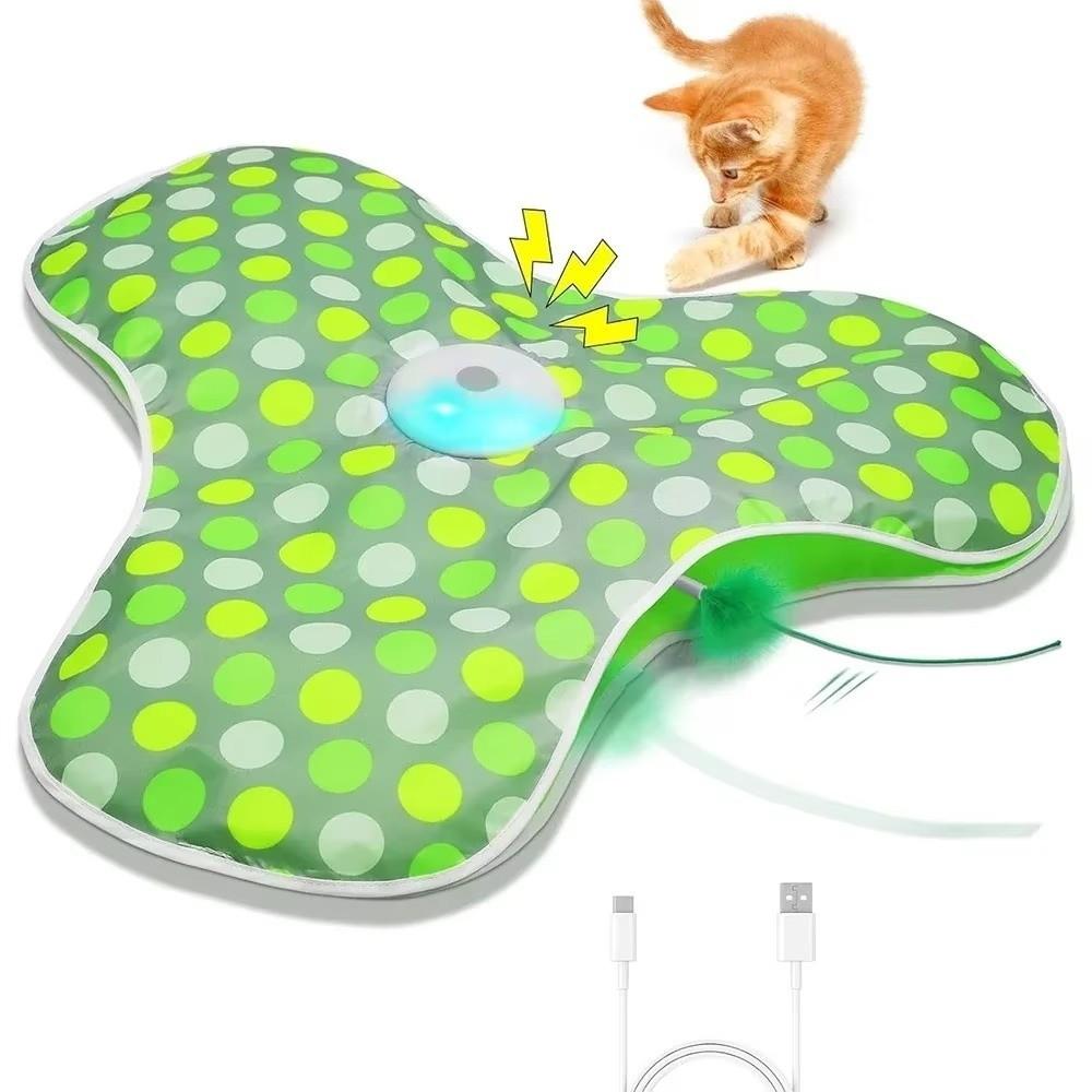 Electric Hide and Seek Cat Toy Smart Feather Teaser Wand Interactive Cat Toys  Relieving Boredom