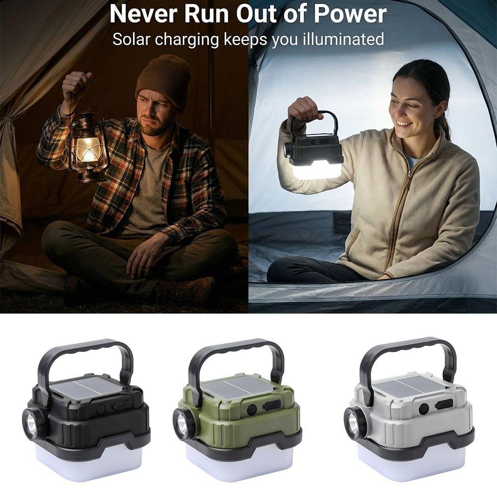 Waterproof Solar Camping Lamp Adjustable LED Outdoor Tent Lamp Emergency Light  Camping Use
