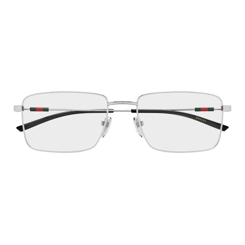 Gucci Optical Glasses [Available Prescriptions] Movable Nose Pads 001 (silver Frame/transparent Lens) 55 Dust Bag + Glasses Case (random Color)