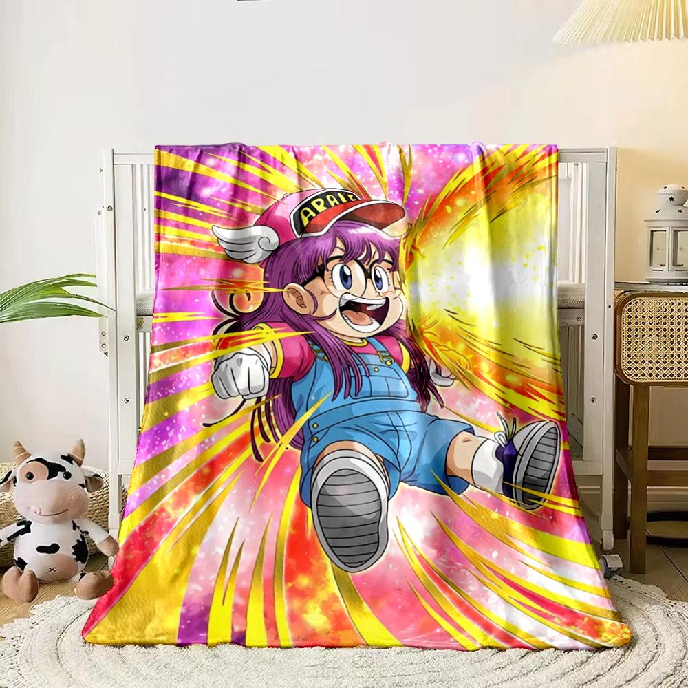 Colorful explosion with yellow streaks surrounding a lively female figure. for all seasons blanket lunch break throw gift 80cm x 120cm