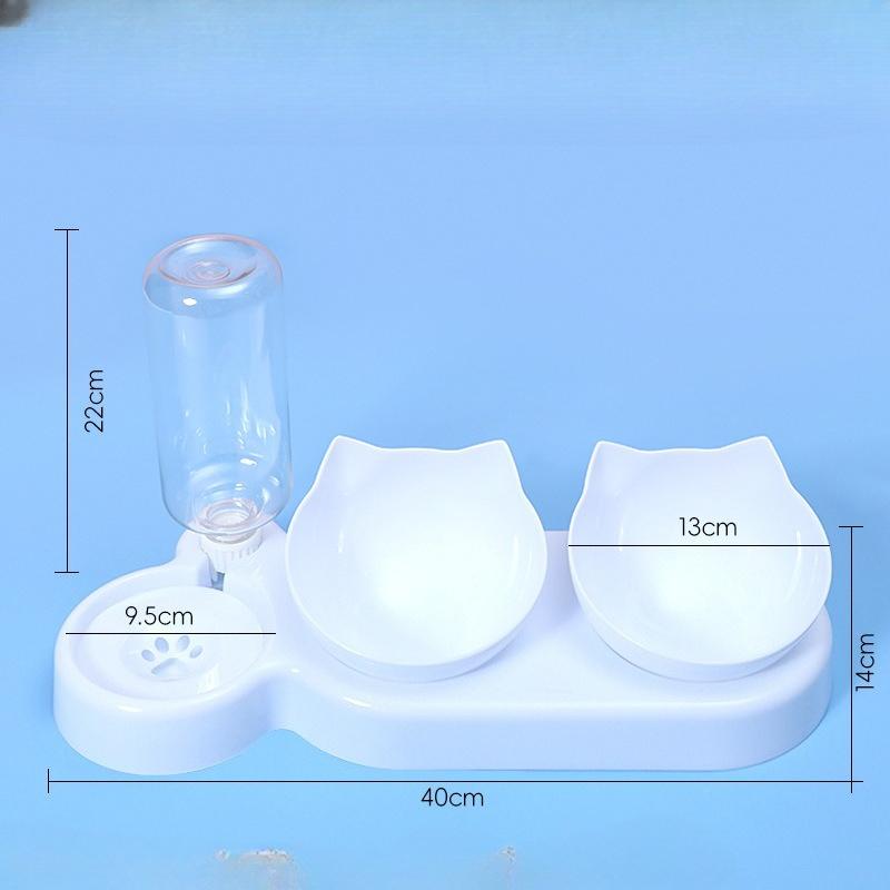 

Миска для кошек, Автоматическая поилка для домашних животных, Кормушка, Двойная миска, Встроенное влагозащищенное горлышко, Миска для кошек и собак, Посуда для домашних животных A plain white bowl