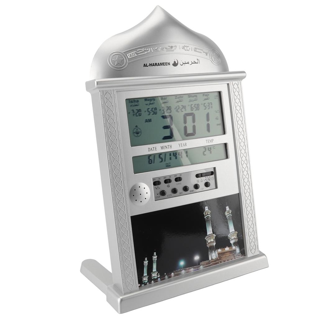 Digital Azan Mosque Prayer Clock Calendar Alarm Clock Multifunction Muslim Prayer Wall Clock for