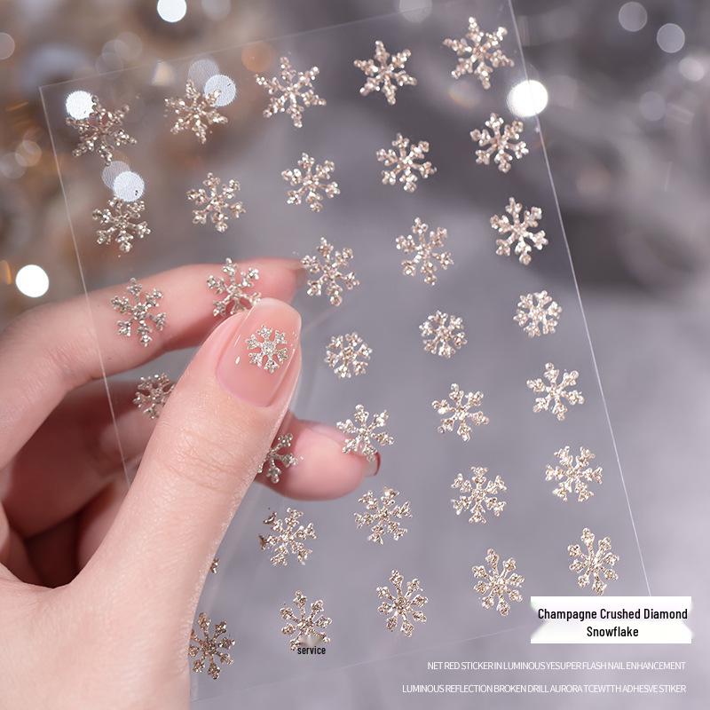 2025 Zodiac Snake Princess Nail Stickers & Shell Glitter Powder