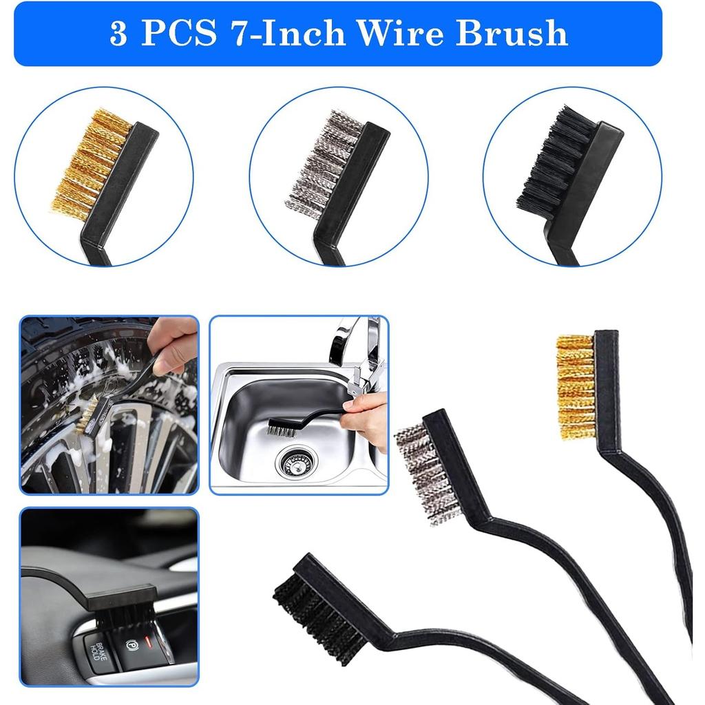 26Pcs Auto Cleaning Brush Set - Interior/exterior, Wheels Drill Brushes, Buffing Sponge Pads