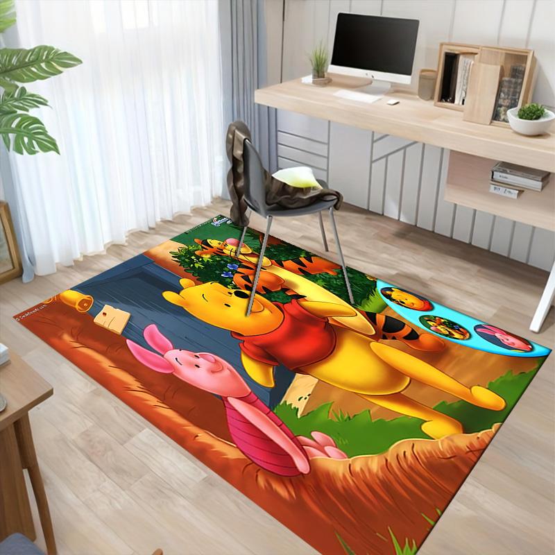 Winnie Pooh Friends Carpet For Playroom Bedroom Living Room Sofa Home Decorkids Game Area Rug Nonslip Floor Mat