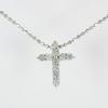 900 Platin Diamant Kreuzanhänger SV925 Halskette [KASHIMA] 0,2 ct