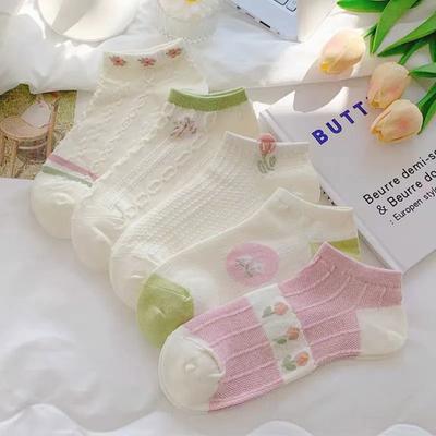 1 Paar pro Stil Koreanischer Stil Damen Kurze Socken – Niedliche & Trendige Knöchelsocken für Frühling, Sommer & Herbst