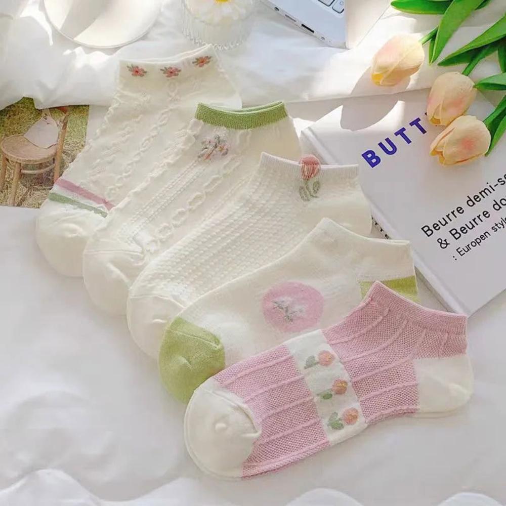 

1 pair per style Korean Style Women’s Short Socks – Cute & Trendy Ankle Socks for Spring, Summer & Fall 1 pair per style зелёный