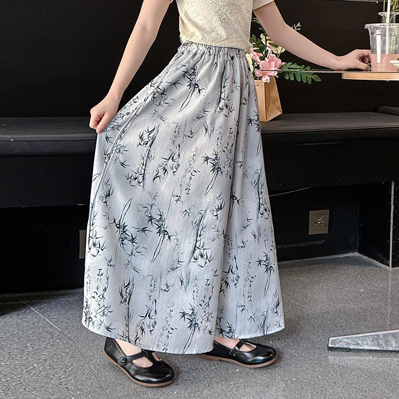 

Модный комплект ханьфу лето 2025: Платье для девочек в китайском стиле с коротким рукавом, двухпредметное 170 cm