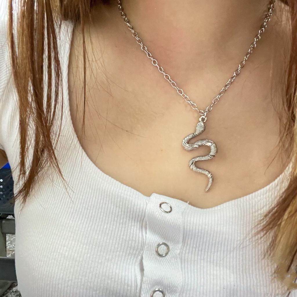 European and American Popular Jewelry Snake-shaped Single-layer Necklace Women's Fashion Retro All-match Snake