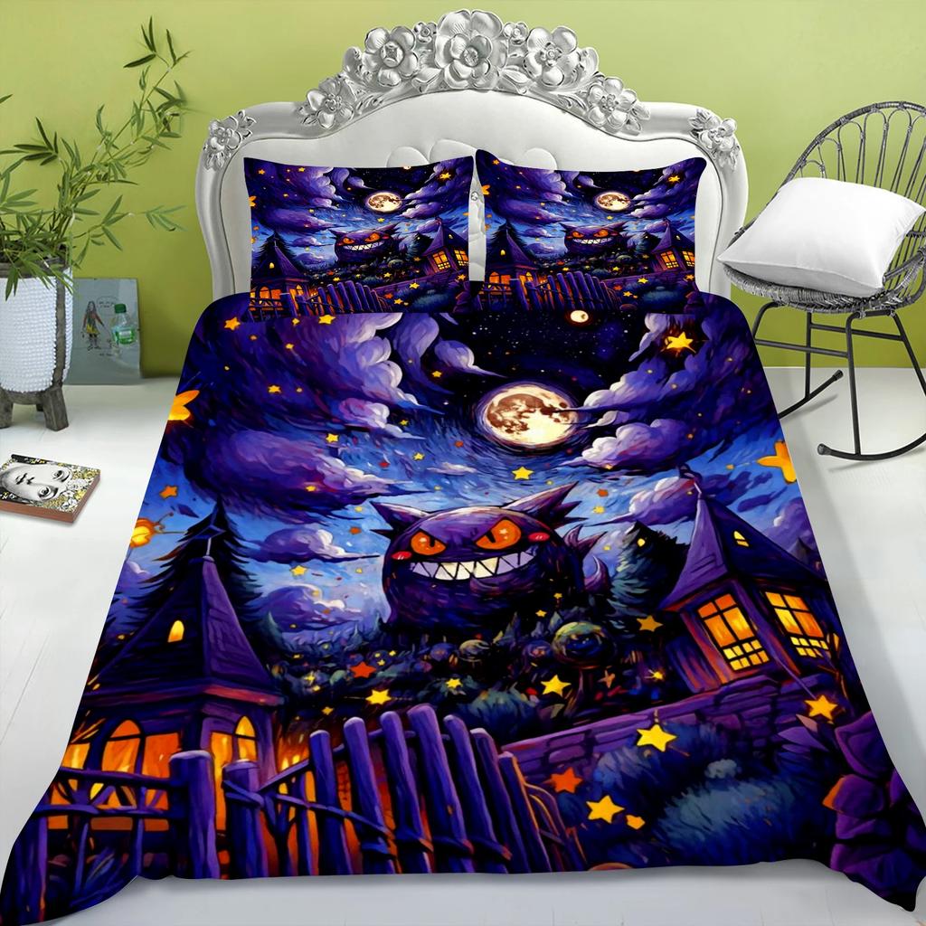 Electric Mouse Bedding Set Children'S Bedding Set Squirtle Quilt Duvet Cover King Size Twin Covers Children Printed 100% Polyest
