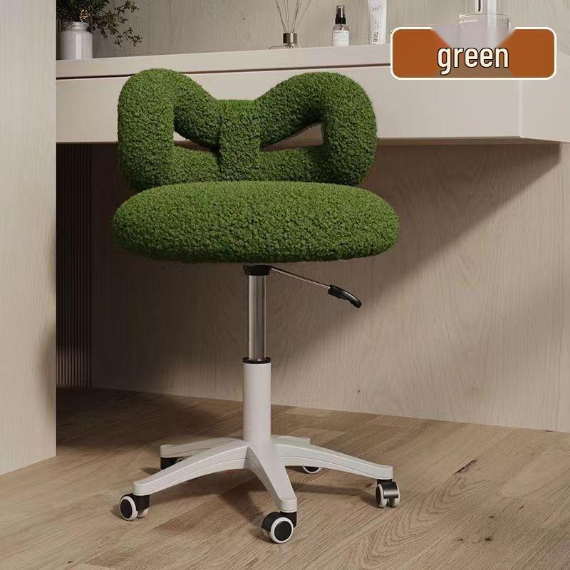 Light Luxury Influencer Makeup Stool & Dressing Chair - Cream Style