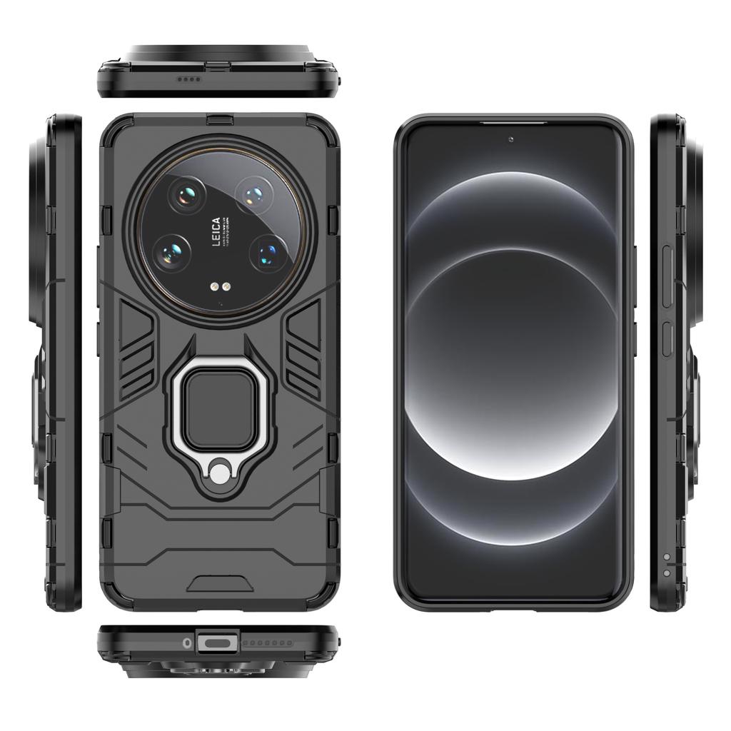 Armor Shockproof Case For Xiaomi 14 13 13T 12 12S 12X Ultra Pro Lite 5G Bumper Metal Ring Stand Back Cover