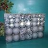 100PCS Fashion Plastic Christmas Ball Set 18 Colors 8cm Christmas Tree Balls Suspensable Xmas Baubles Showcase