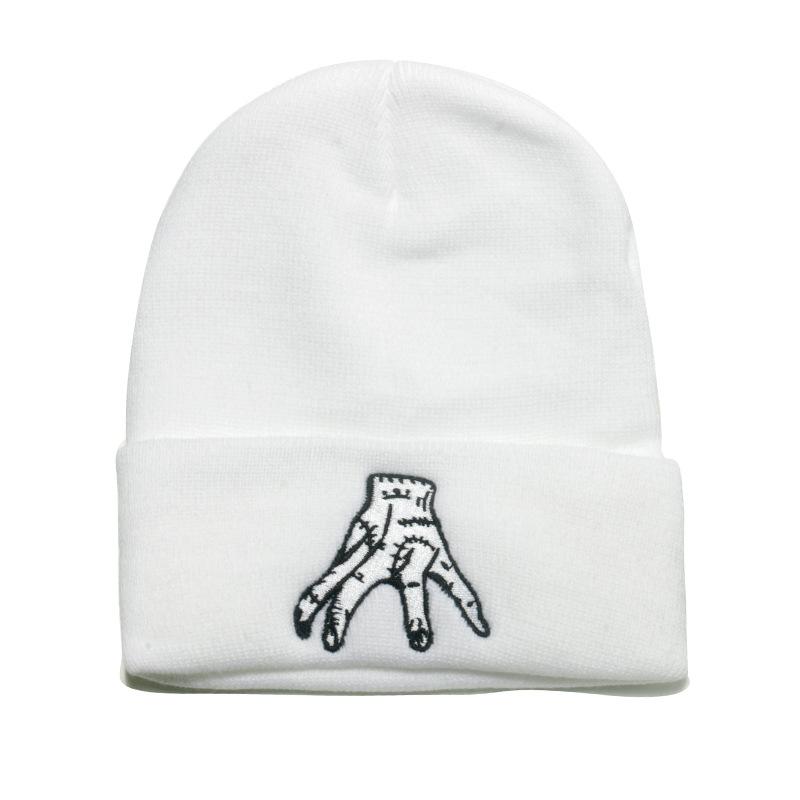 Kalte Mütze Wednesday Addams Herren- und Damenstrickmütze Pullover Warme Mütze Hip Hop Herbst und Winter Wollmütze Cartoon