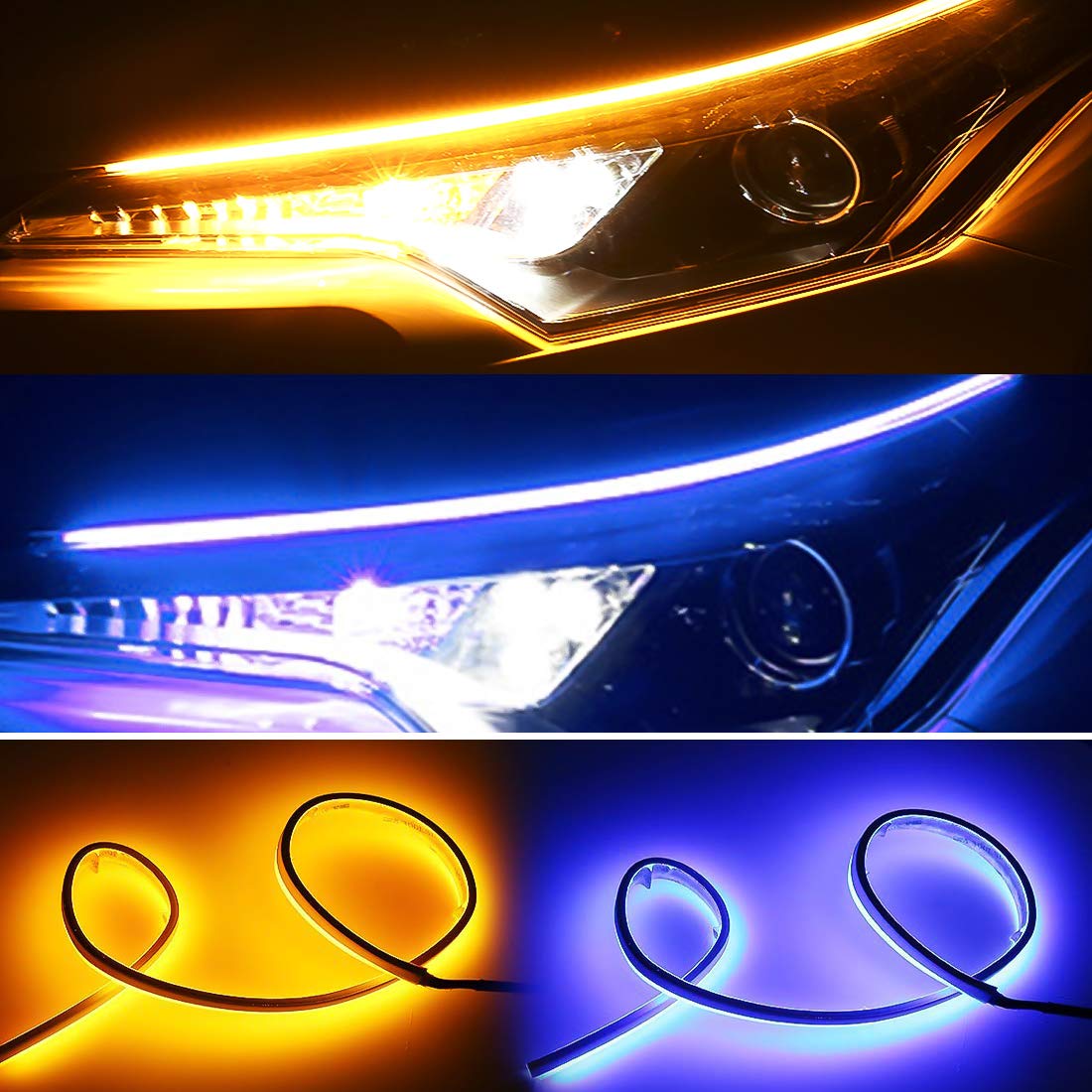 

Era Последняя Отраслевая Feison LED Поворотник Силиконовый LED Последовательный Динамический Поворот 60 см Соединяемый Дневной Ходовой Огонь Легкая Японская Инструкция В Комплекте