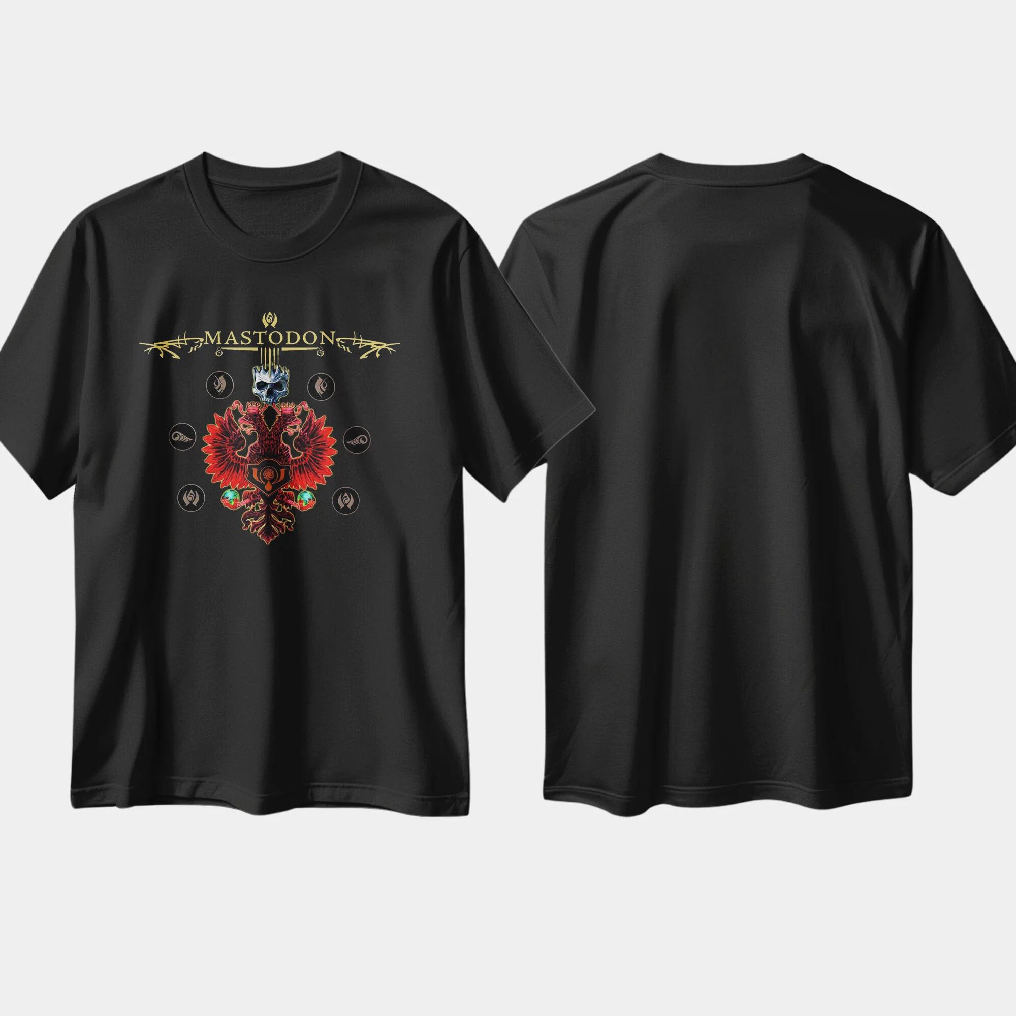 

100% Cotton T-Shirts Mastodons Band Unisex Mens Clothing Breathable Short Sleeve - Men s Summer Cotton Graphic Tee S разноцветный