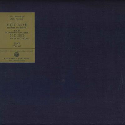 LP Record BACH ADOLF BUSCH CHAMBER ORCHESTRA - Brandenburg Concerto No.1 In F Majo SL1 COLUMBIA - Japan Obi Classical Used