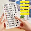 Plastic Daily Planner Memo Detachable Chores Chart Multi Purpose Self-discipline Checklist