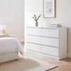 6 Drawer Chest Of Drawers For Bedroom And Living Room 100x35x69 Cm White