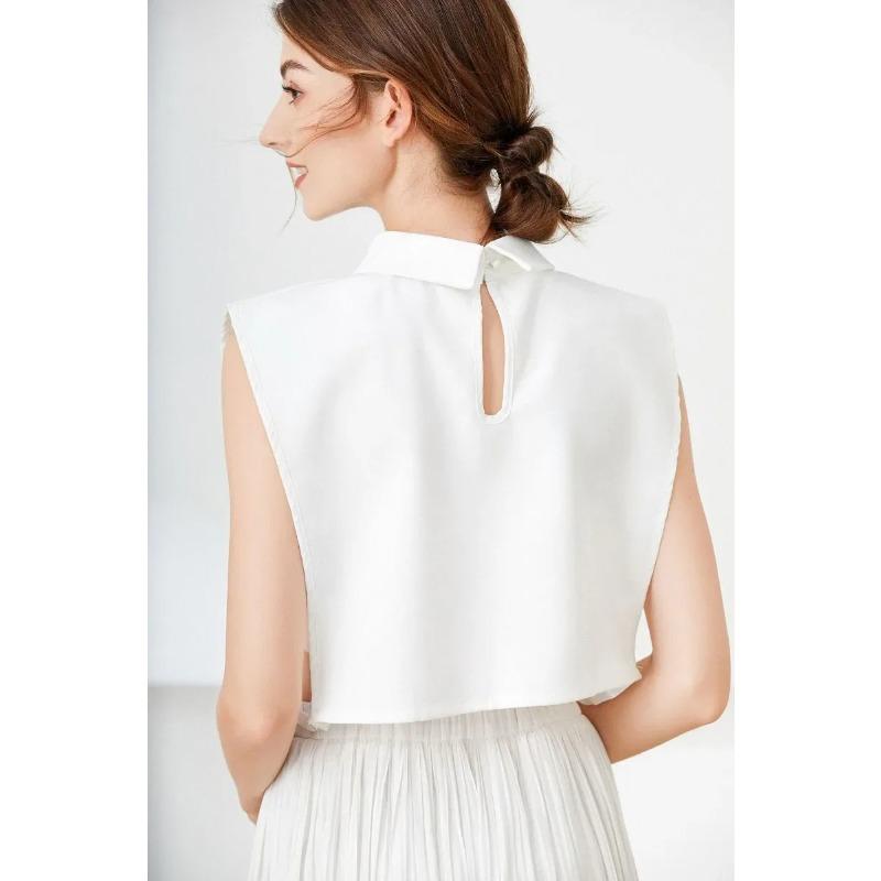 New Lapel Fake Collar Vintage Detachable Shirt Collar for Women Blouse Sweater False Collar Removable Neckwear Ties