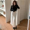 New Arrivals Open Run Women Classic Solid H Line Satin Long Skirt
